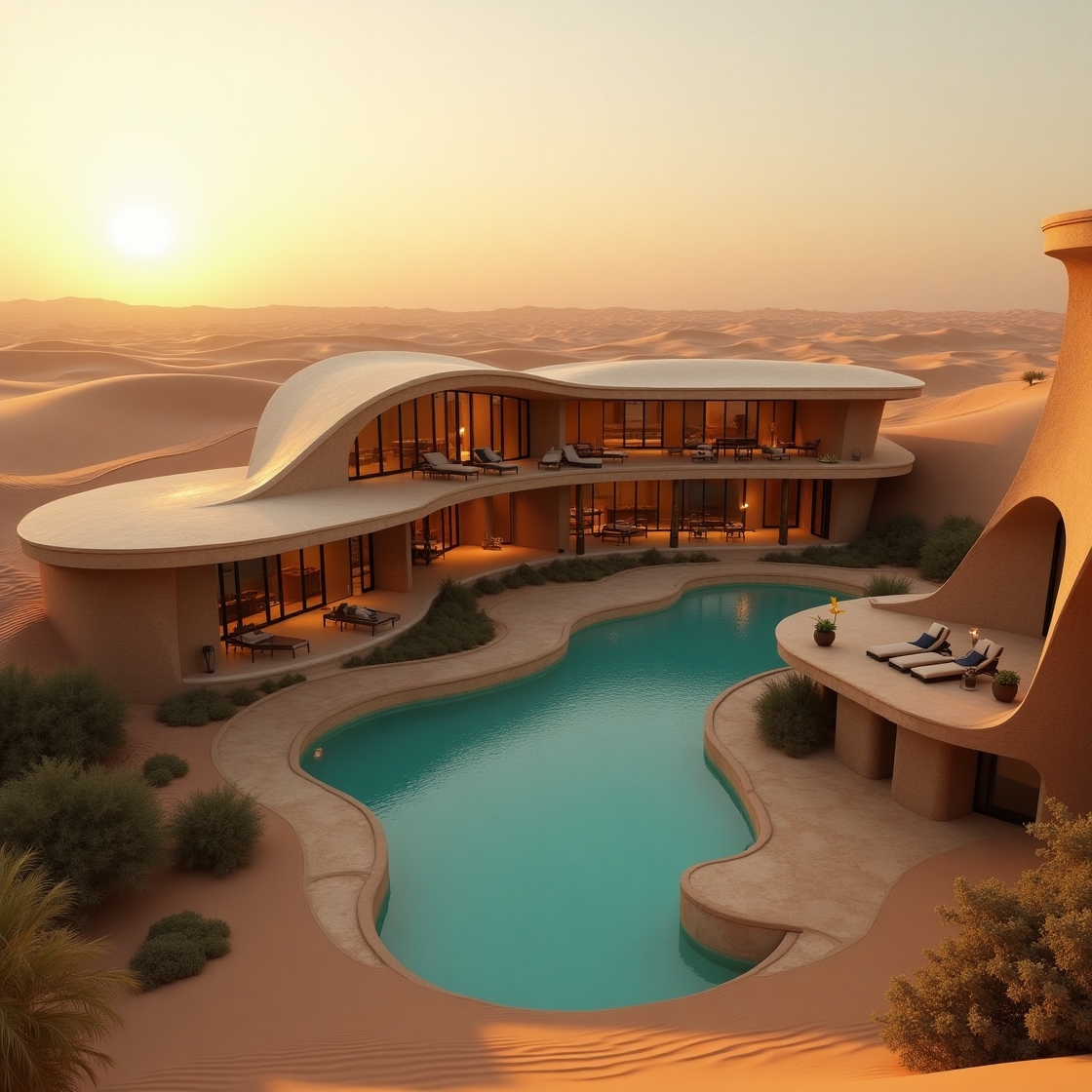 10 Futuristic AI-Generated Luxury Home Exteriors That Look Like They’re From 2050